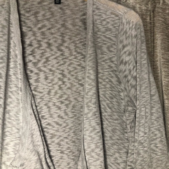 Torrid Gray Three Quarter Sleeve Burnout Waterfall Front Cardigan Torrid Size 00 - Picture 6 of 12